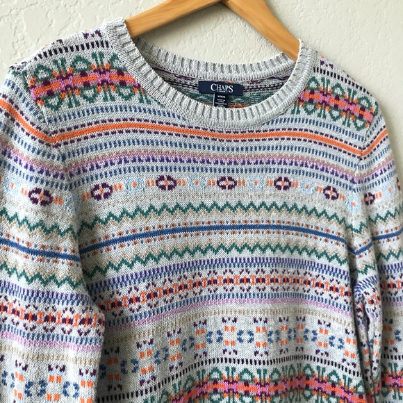 Chaps Sweaters - CHAPS Denim Knit Holiday Winter Sweater